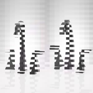 Two Handle Widespread Bathroom Sink Faucet in Matte Black